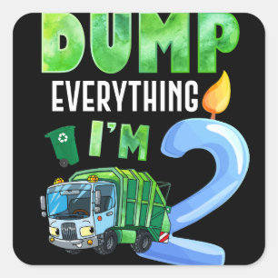 Adesivo Quadrado Reciclagem com 2 anos de segundo de caminhão de li