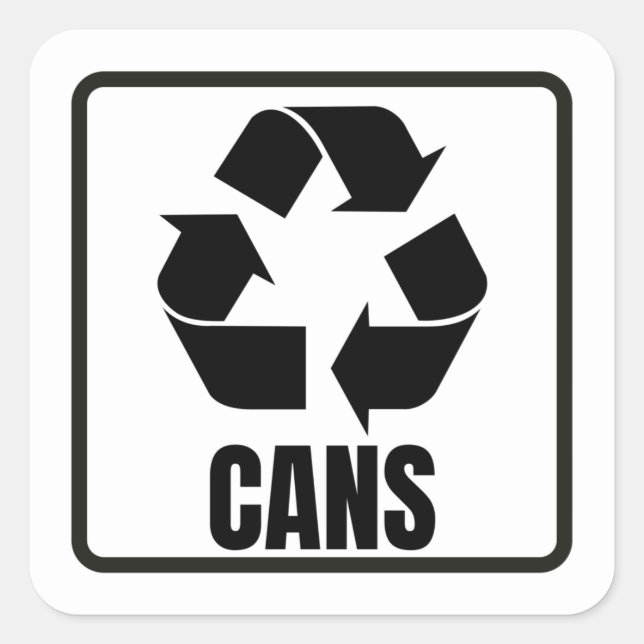 Adesivo Quadrado Reciclagem de placas pretas (Frente)