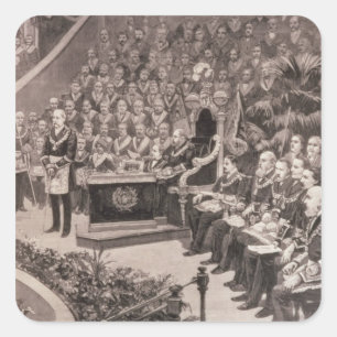 Adesivo Quadrado Recolhimento maçónico grande no Albert real