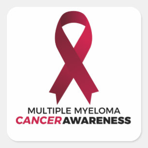 Adesivo Quadrado reconhecimento do cancer de mieloma múltiplo