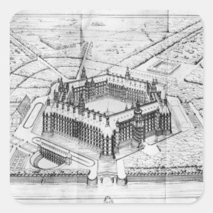 Adesivo Quadrado Reconstrução da Abadia do Telema