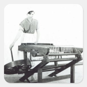 Adesivo Quadrado Reconstrução da "Jenny Gritadora" de Hargreaves