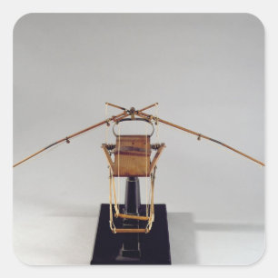 Adesivo Quadrado Reconstrução modelo do design de da Vinci
