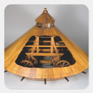 Adesivo Quadrado Reconstrução modelo do design de da Vinci