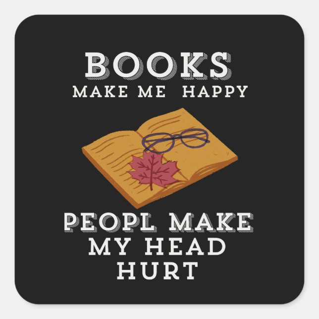 Adesivo Quadrado Recriação de Leitura de Outono (Frente)