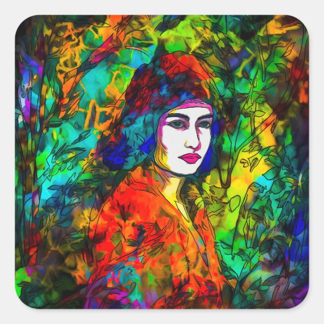 Adesivo Quadrado Red Beret (Frente)