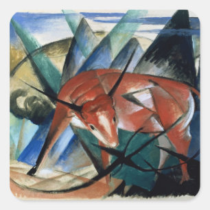 Adesivo Quadrado Red Bull (gouache no papel)