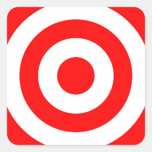 Adesivo Quadrado Red Bullseye Target