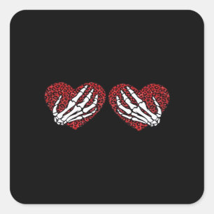 Adesivo Quadrado Red Heart Hands Classic