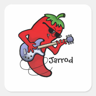 Adesivo Quadrado Red Hot Chili Rocker