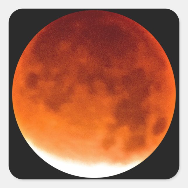 Adesivo Quadrado Red Moon Risiing (Frente)