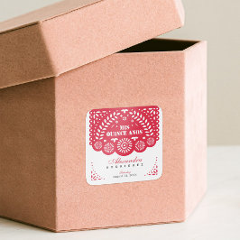 Adesivo Quadrado Red Papel Picado Mis Quince Años