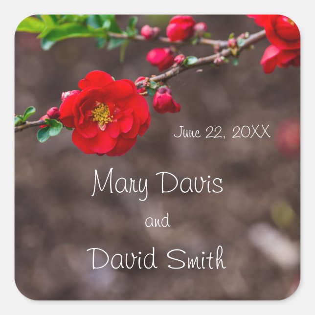 Adesivo Quadrado Red Scarlet Wedding (Frente)