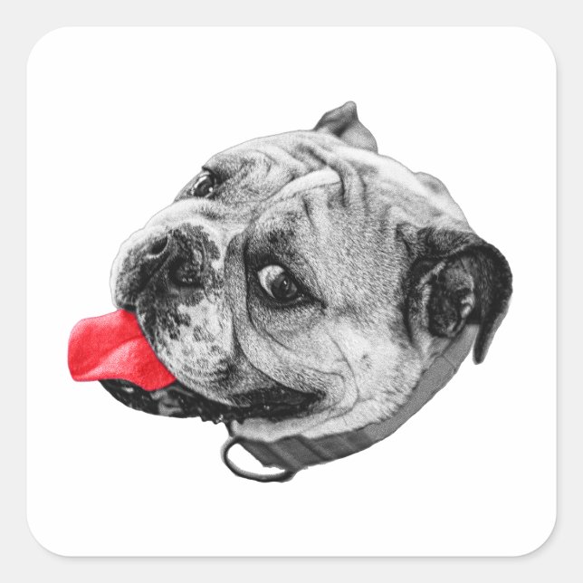 Adesivo Quadrado Red Smile Mark (Frente)