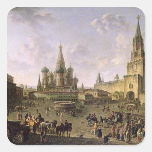 Adesivo Quadrado Red Square, Moscou, 1801 (Frente)