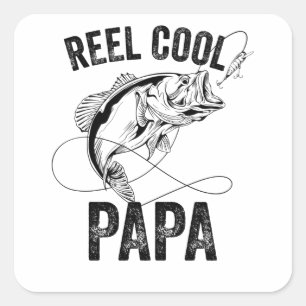 Adesivo Quadrado Reel Legal Papa Dia de os pais pescando Presente P