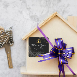 Adesivo Quadrado Referral Imobiliário Obrigado Squ de negócios