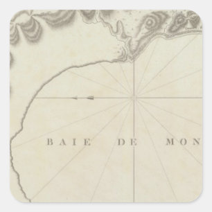 Adesivo Quadrado Região da baía de Monterey, Califórnia