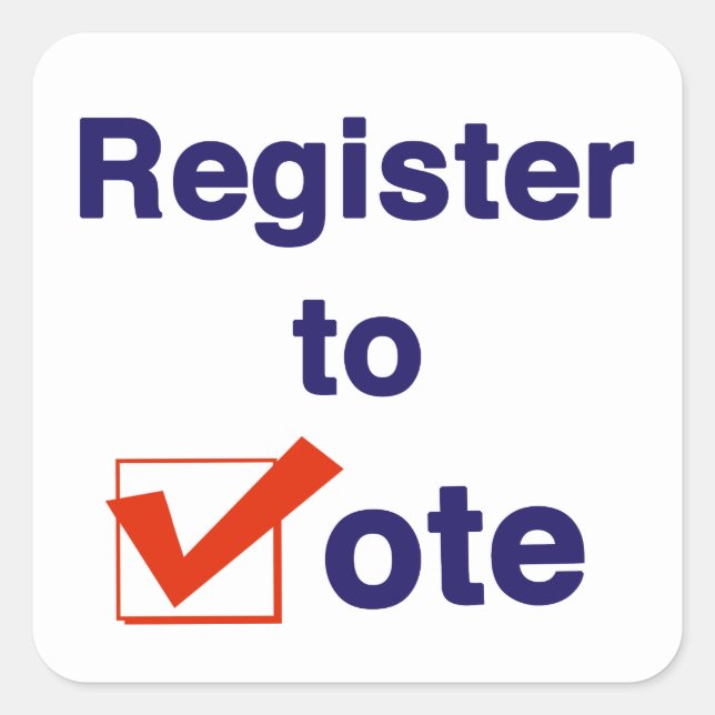 Adesivo Quadrado Registro Para Votação 2026 (Frente)