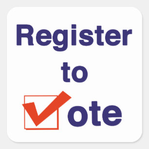 Adesivo Quadrado Registro Para Votação Em 2022