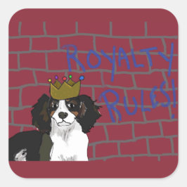 Adesivo Quadrado Regras de Royalties - King Cavalier - Stickers Qua