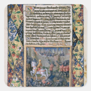 Adesivo Quadrado Rehoboam que empreende a guerra contra Jeroboam