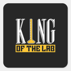 Adesivo Quadrado Rei Da Tecnologia Do Laboratório Do Laboratório