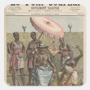 Adesivo Quadrado Rei de Behanzin de Dahomey