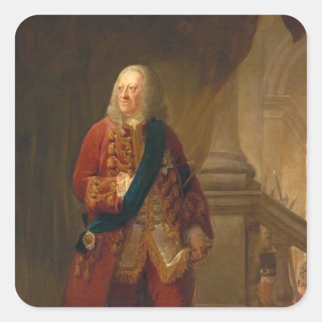 Adesivo Quadrado Rei George II, 1759 (Frente)