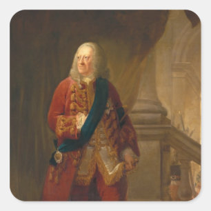 Adesivo Quadrado Rei George II, 1759