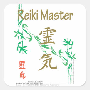 Adesivo Quadrado Reiki Master