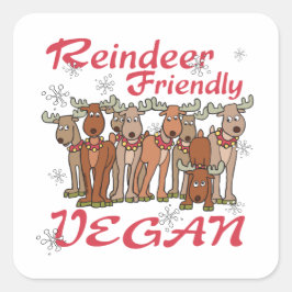 Adesivo Quadrado Reindeer Christmas