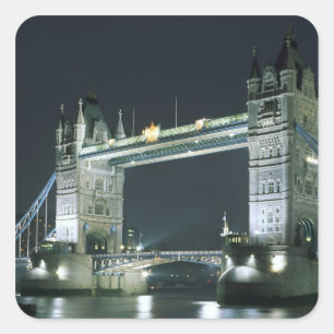 Adesivo Quadrado Reino Unido, Inglaterra, Londres, Tower Bridge.