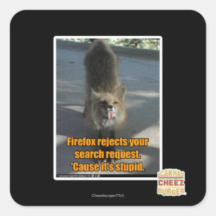 Adesivo Quadrado Rejeitos Firefox