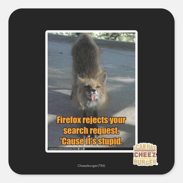 Adesivo Quadrado Rejeitos Firefox (Frente)
