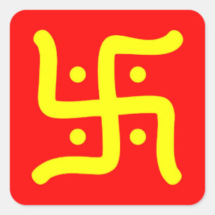 Adesivo Quadrado religião hindu tradicional indiana do símbolo da