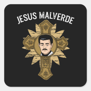 Adesivo Quadrado Religião Jesus Malverde México Presente Jesus Malv