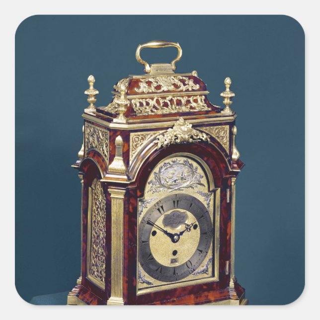 Adesivo Quadrado relógio de mesa, c.1750 (Frente)