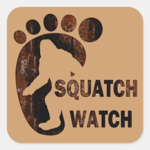 Adesivo Quadrado Relógio de Squatch