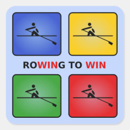 Adesivo Quadrado Removendo quatro cores azul da tripulação