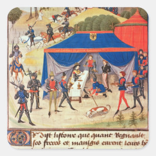 Adesivo Quadrado Renaud de Montauban e Charlemagne