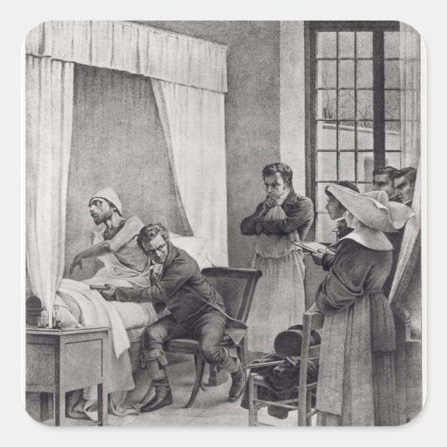 Adesivo Quadrado Rene Theophile Hyacinthe Laennec (Frente)