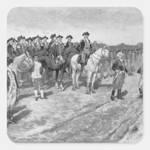 Adesivo Quadrado Renúncia de Cornwallis em Yorktown