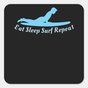 Adesivo Quadrado Repetir o Surf de latência