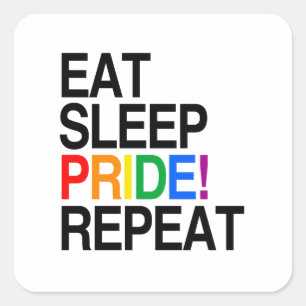 Adesivo Quadrado Repetir Orgulho de Sono
