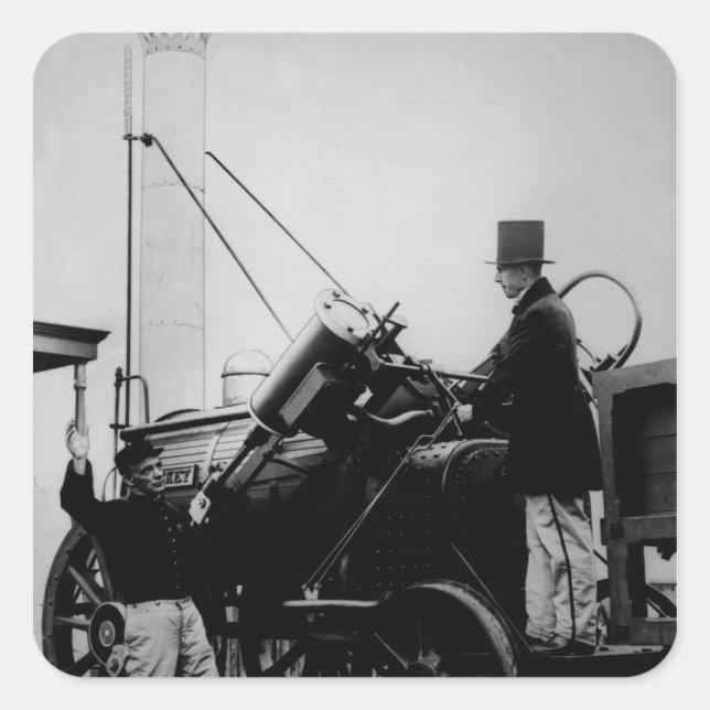 Adesivo Quadrado Réplica do Rocket de Stephenson, 1929 (Frente)
