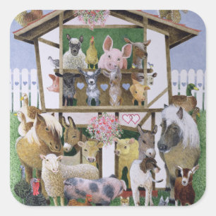 Adesivo Quadrado Reprodução Animal