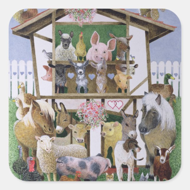 Adesivo Quadrado Reprodução Animal (Frente)