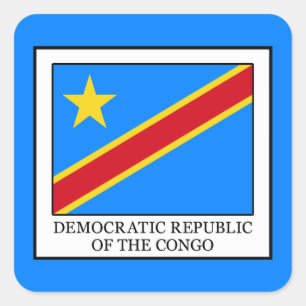 Adesivo Quadrado República Democrática do Congo