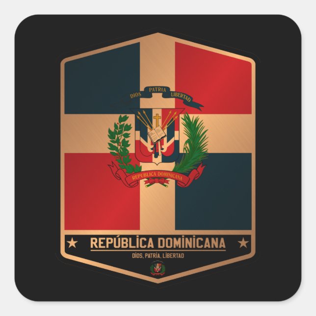 Adesivo Quadrado República Dominicana (Frente)